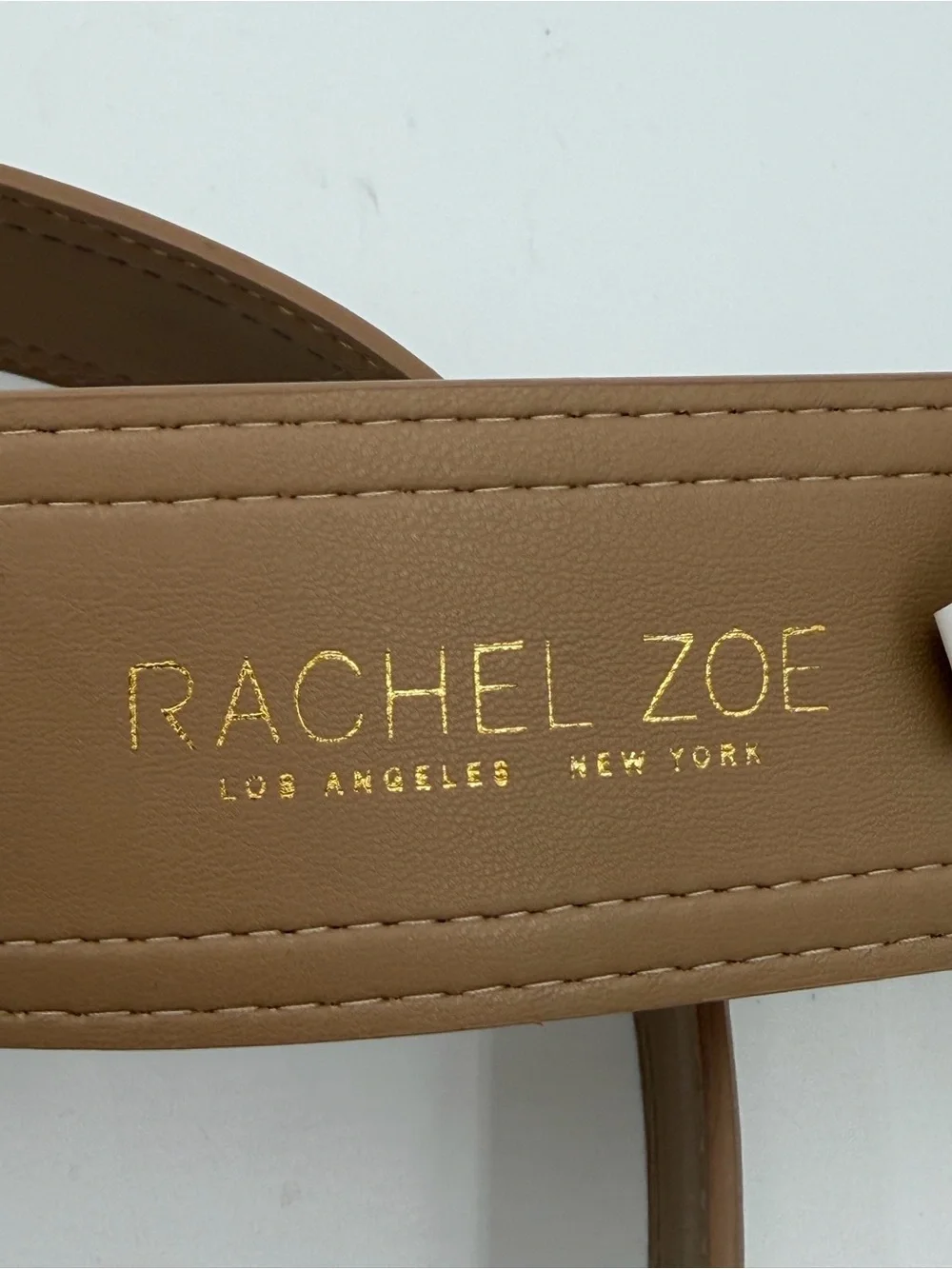 NWT Rachel Zoe Tan Braided Straw Waist Belt Size L